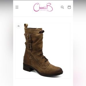 Chanii B combat heeled boot